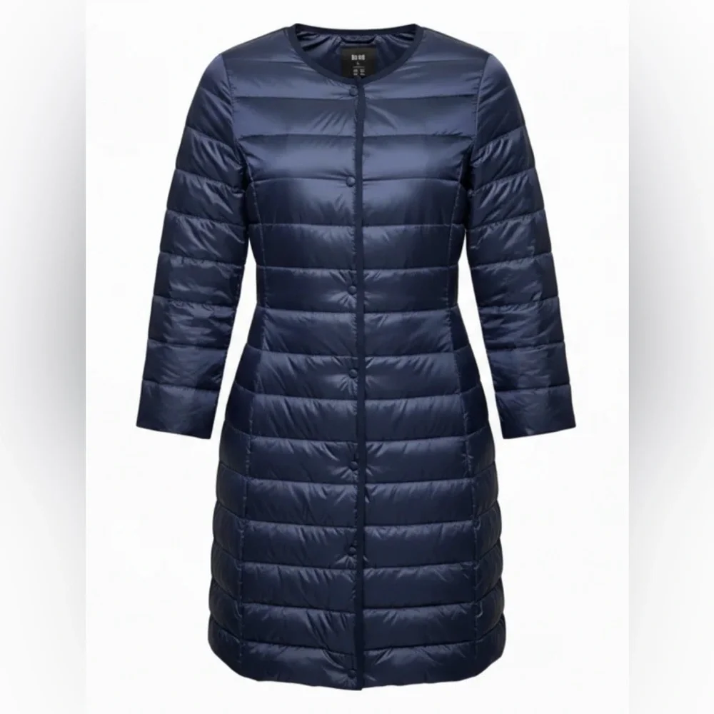 ‼️Uniqlo Blue Ultra Thin Light Down Jacket Size Small - Picture 2 of 10